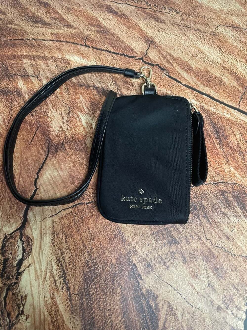 Kate Spade Chelsea Card Case Lanyard Black